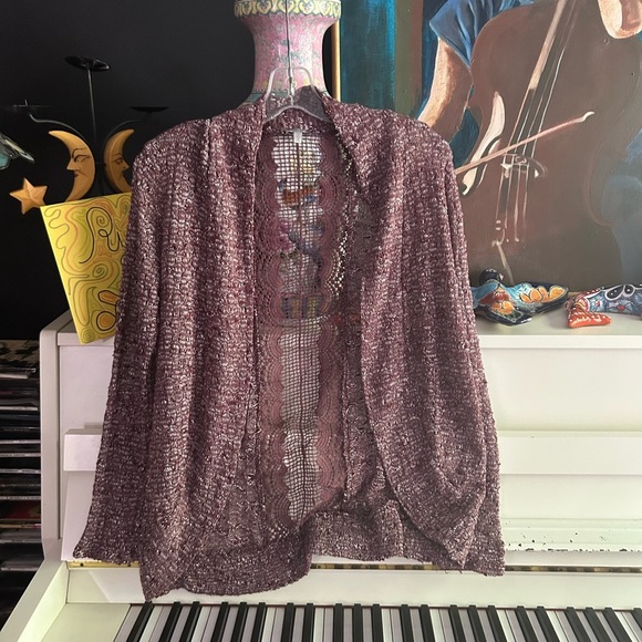 Charlotte Russe Maroon Cardigan - Picture 9 of 16